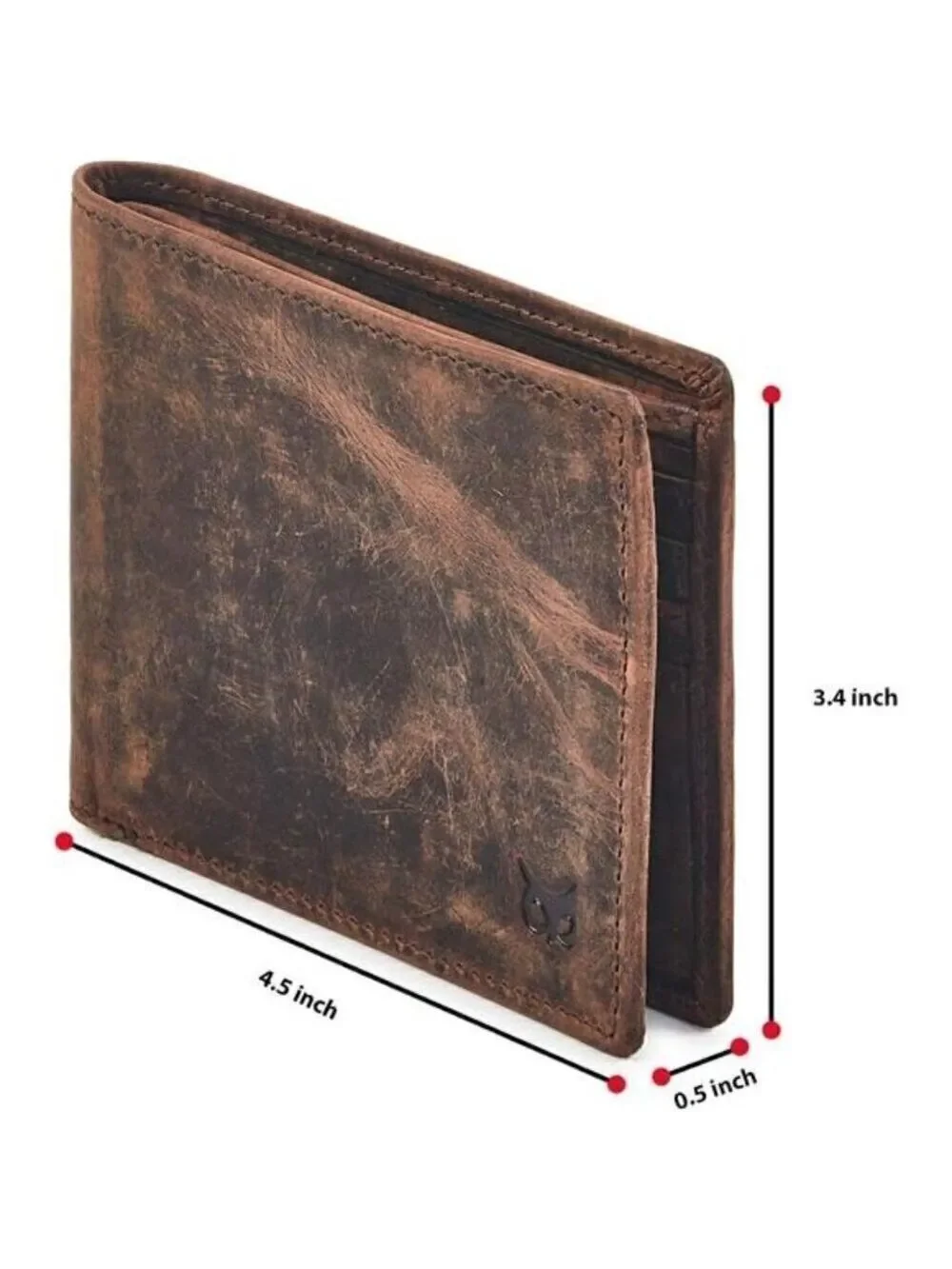 Real Leather Mens Bifold Wallet RFID Blocking Slim Minimalist Pocket Thin ID NEW